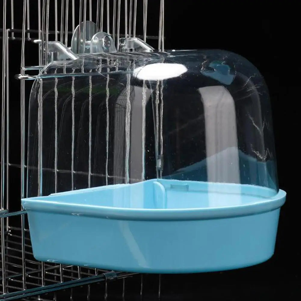 Hanging Bird Bath for Parrots - Waterproof External Cage Bathtub
