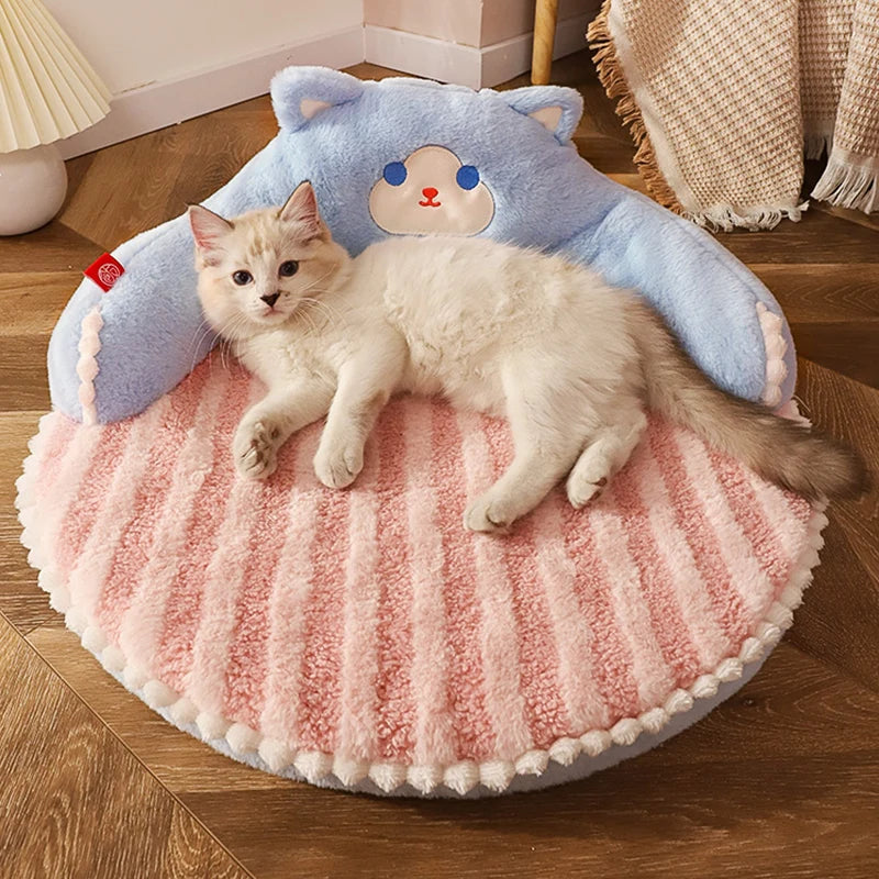 HOOPET Winter Cat Bed - Durable Velvet Cushion Mat for Pets