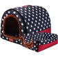 Warm Foldable Dog House with Star Print - Comfortable Kennel Mat