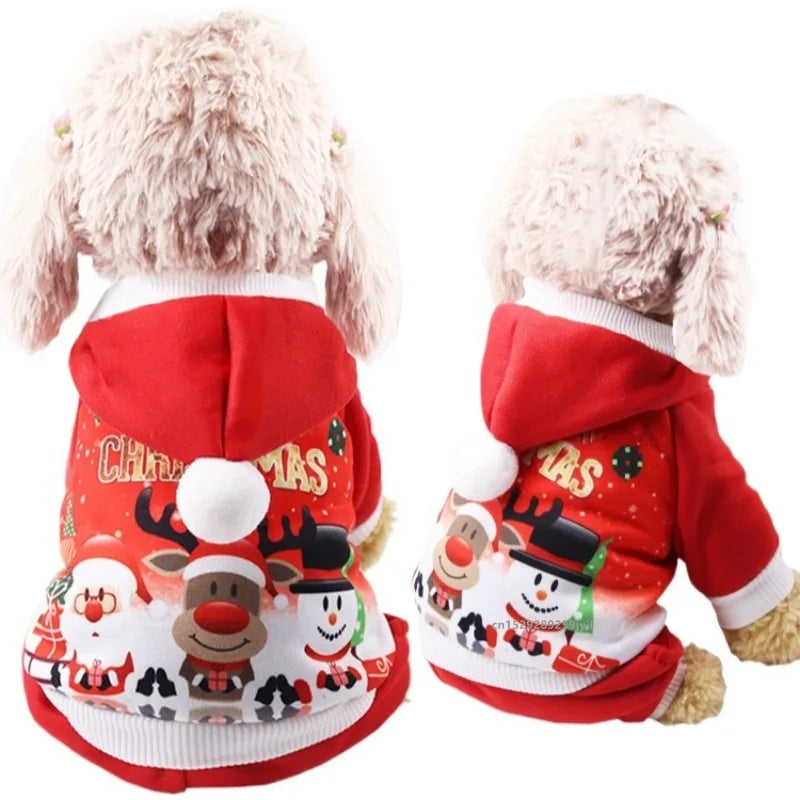 Santa Dog Costume - Christmas Jacket for Chihuahuas, Yorkies & Cats