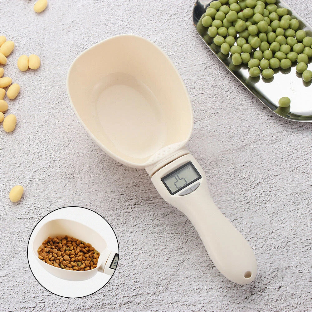 Digital Pet Food Measuring Scoop - Electronic Scale with LED Display