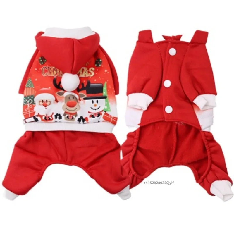 Santa Dog Costume - Christmas Jacket for Chihuahuas, Yorkies & Cats