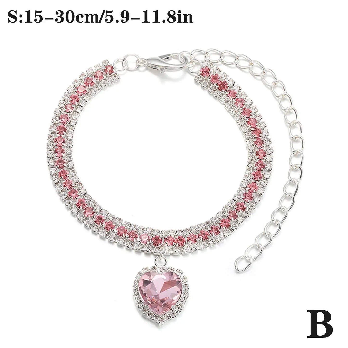Rhinestone Crystal Pet Collar - Bling Diamond Necklace for Dogs & Cats