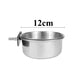 Stainless Steel Bird Food Bowl - Parrot Water Cup with Clamp Holder
