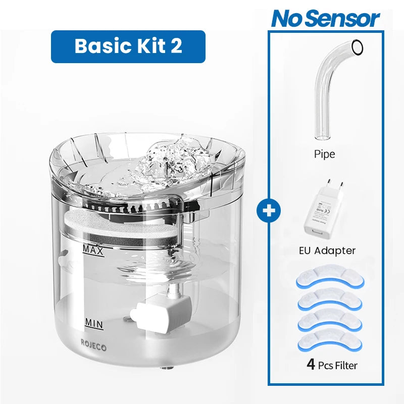 ROJECO Automatic Cat Water Fountain - Smart Pet Drinking Dispenser