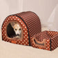 Warm Foldable Dog House with Star Print - Comfortable Kennel Mat