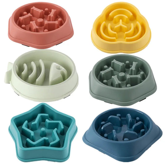 Slow Feeder Dog Bowl - Anti-Choking Pet Food Bowl for Healthy Eating