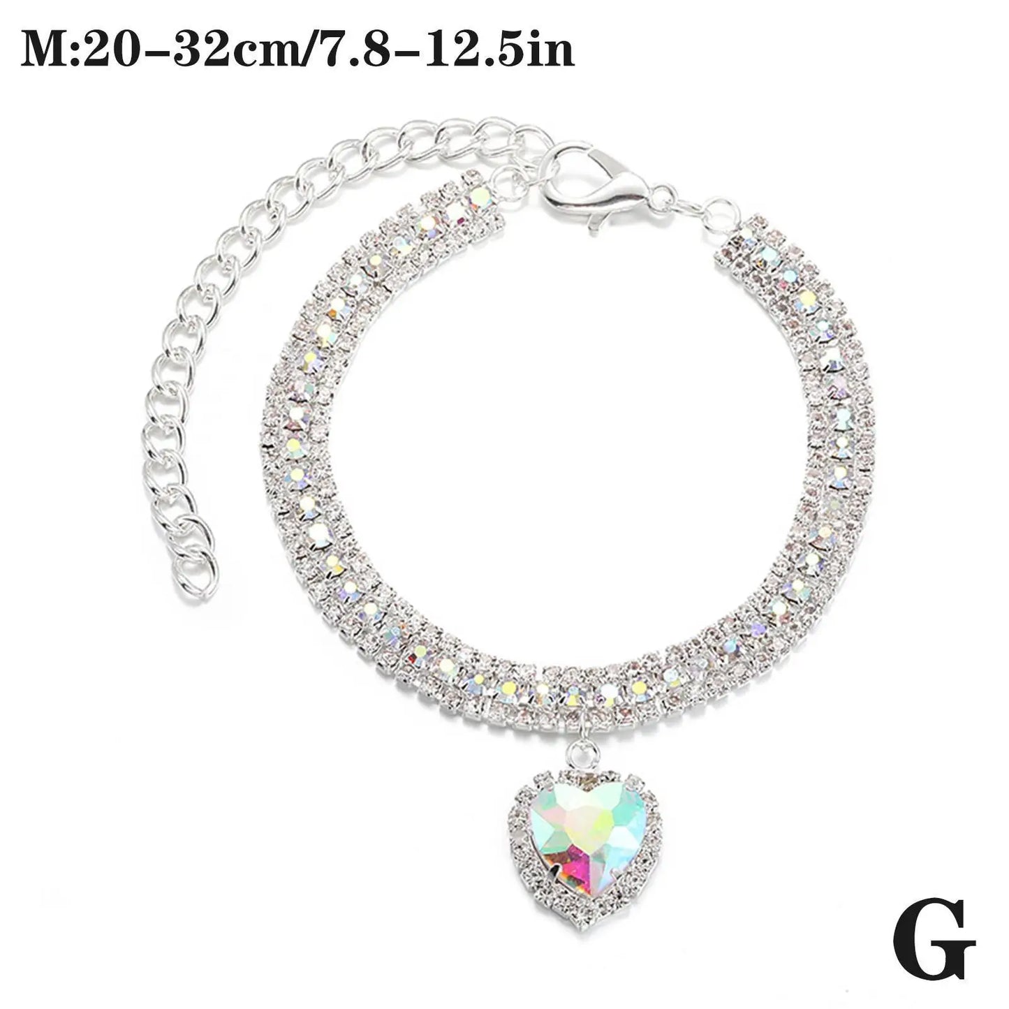 Rhinestone Crystal Pet Collar - Bling Diamond Necklace for Dogs & Cats