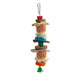 Natural Parrot Chewing Toy Set - Corn Cob, Loofah & Wood Combination