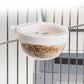 Detachable Transparent Bird Feeding Bowl - Hanging Seed & Water Cup
