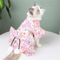 Japanese Kimono Cat Outfit - Summer Pet Coat with Bow-Knot for Cats & Dogs