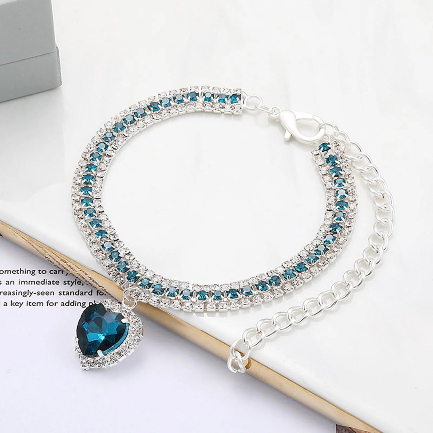 Rhinestone Crystal Pet Collar - Bling Diamond Necklace for Dogs & Cats