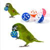 10-Pack Colorful Rolling Bell Balls - Interactive Parrot Chew Toys