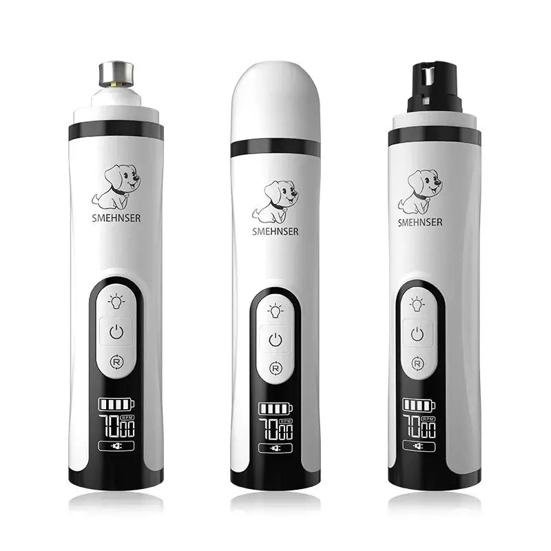 Electric Pet Nail Grinder with LED Light - USB Rechargeable for Dogs & Cats