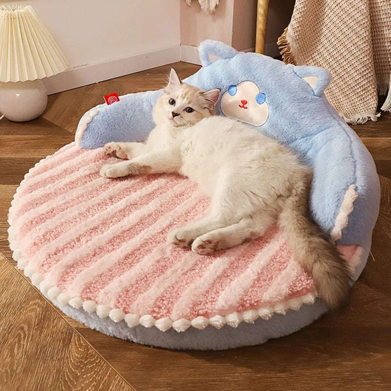 HOOPET Winter Cat Bed - Durable Velvet Cushion Mat for Pets