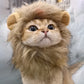 Lion Mane Cat Costume - Humorous Adjustable Headgear for Pets