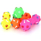 Paw Print Dumbbell Dog Chew Toy - Squeaky Teeth Cleaning Non-Toxic PVC
