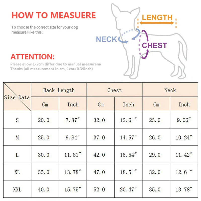 Plush Bear Print Dog Sweater - Winter Button Jacket for Small Dogs