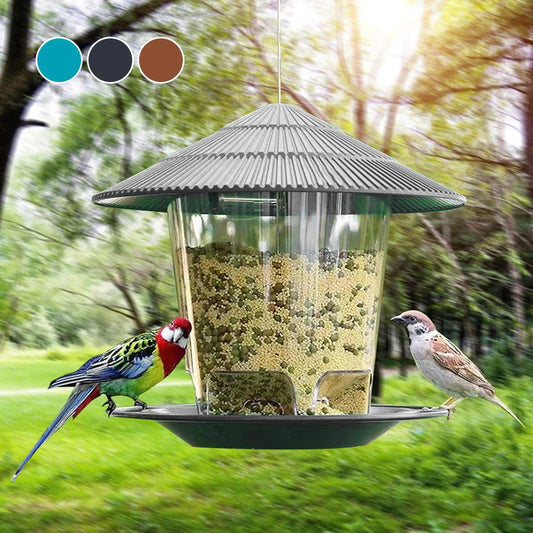Automatic Bird Feeder - Multi-Hole Hanging Peanut & Seed Dispenser