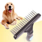 Double Row Pin Deshedding Brush - Undercoat Rake for Dogs & Cats