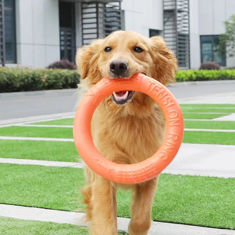 EVA Flying Disc Dog Toy - Interactive Training Ring Puller