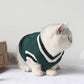 Collegiate Style Cat Sweater - Winter Warm Vest Jacket for Cats & Kittens