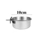 Stainless Steel Bird Food Bowl - Parrot Water Cup with Clamp Holder