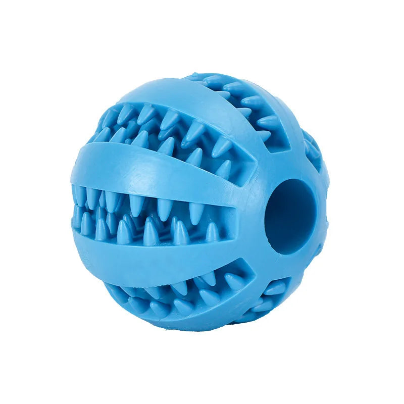 Interactive Rubber Dog Ball - Tooth Cleaning Treat Feeder Toy