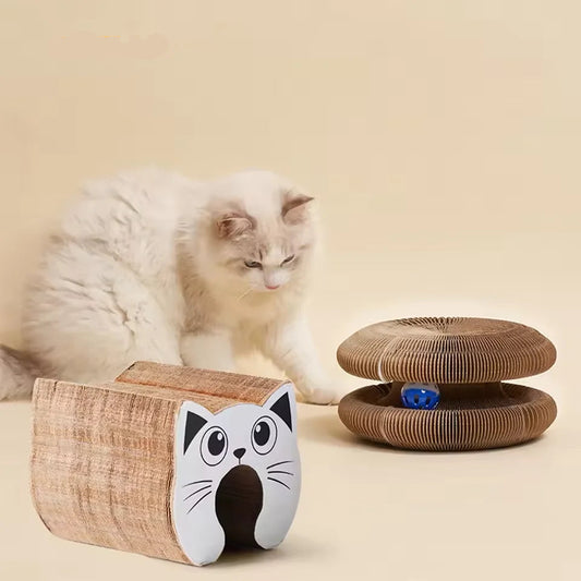 Corrugated Cardboard Cat Scratching Board - Organ-Style Scratcher Nest