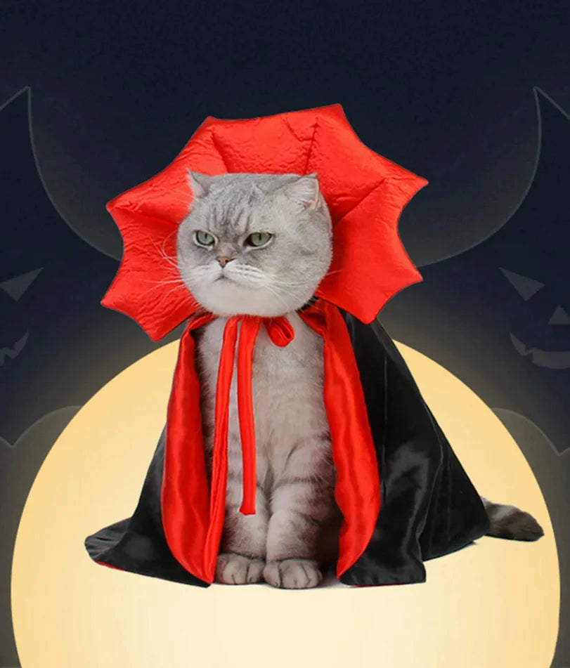 Halloween Vampire Cloak - Cute Cosplay Costume for Dogs & Cats