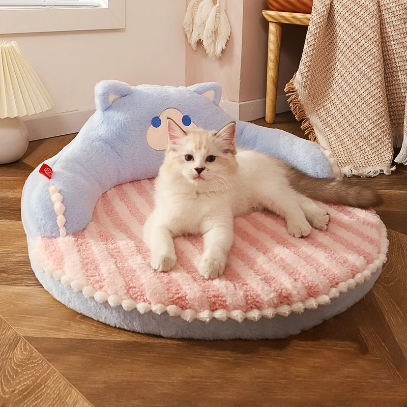 HOOPET Winter Cat Bed - Durable Velvet Cushion Mat for Pets